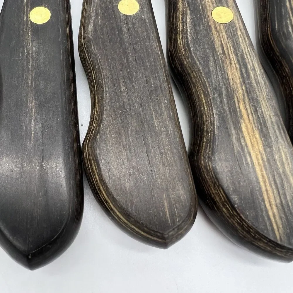 Set (7) TRAMONTINA Porterhouse SERRATED STEAK KNIVES w/ WOODEN WALL Hang/Drawer